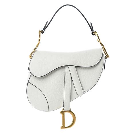 christian dior bag white and gold|white Christian Dior saddle bag.